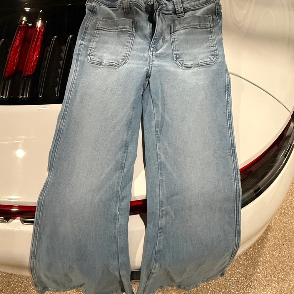 American Eagle Outfitters Light Blue Wide Leg Jeans